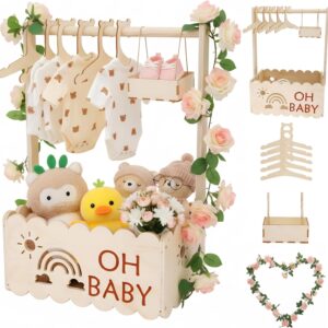 Baby Gift Basket for Birth with Hanger & Decoration for Gifts