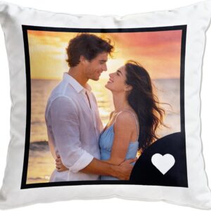 Cushion with Photo Personalised, Photo Cushion Design Your Own Picture, Memory Pillow Individual, Personal Gift for Family, Partner, Friends (Photo X-1)