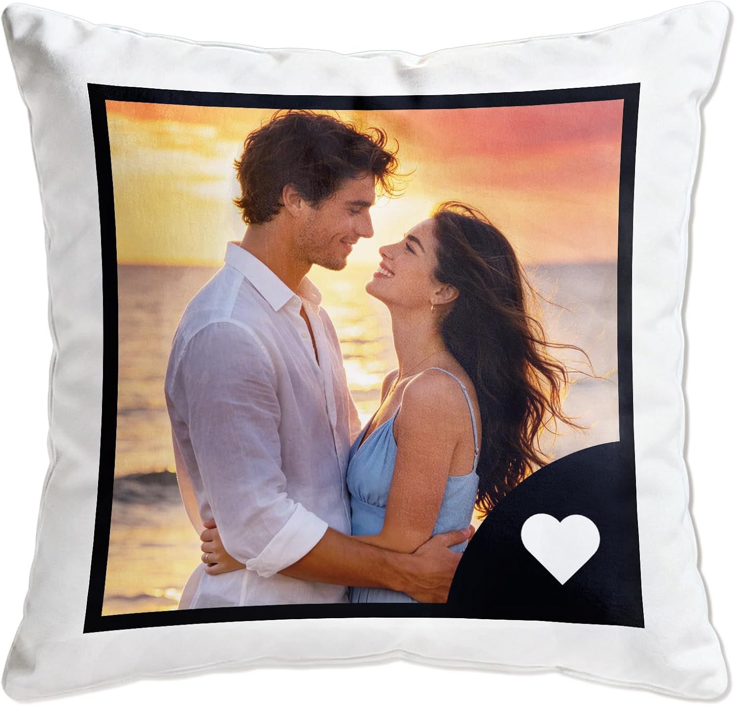 Cushion with Photo Personalised, Photo Cushion Design Your Own Picture, Memory Pillow Individual, Personal Gift for Family, Partner, Friends (Photo X-1)