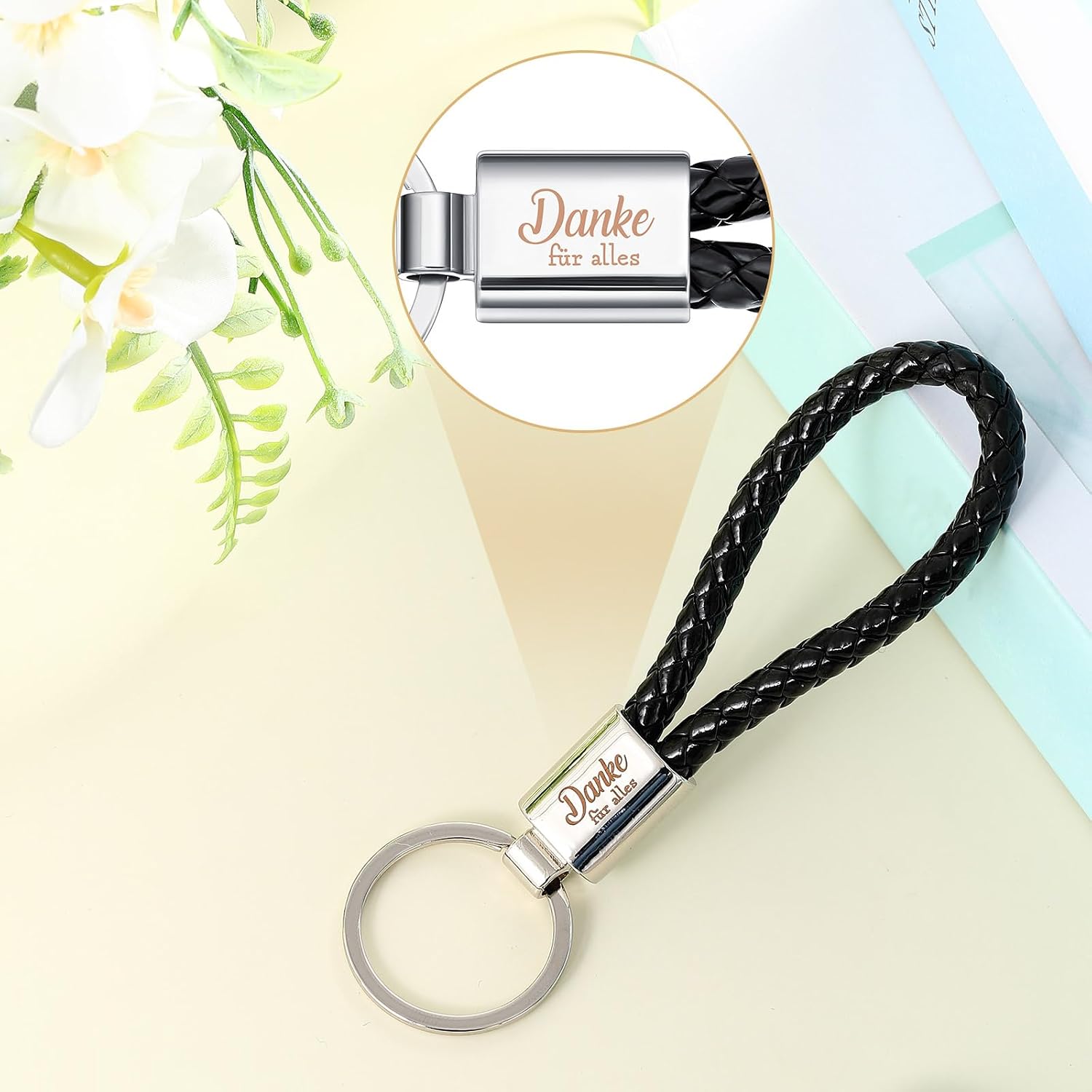 Jadive Thank You Gift Car Braided Leather Keyring – Bild 3
