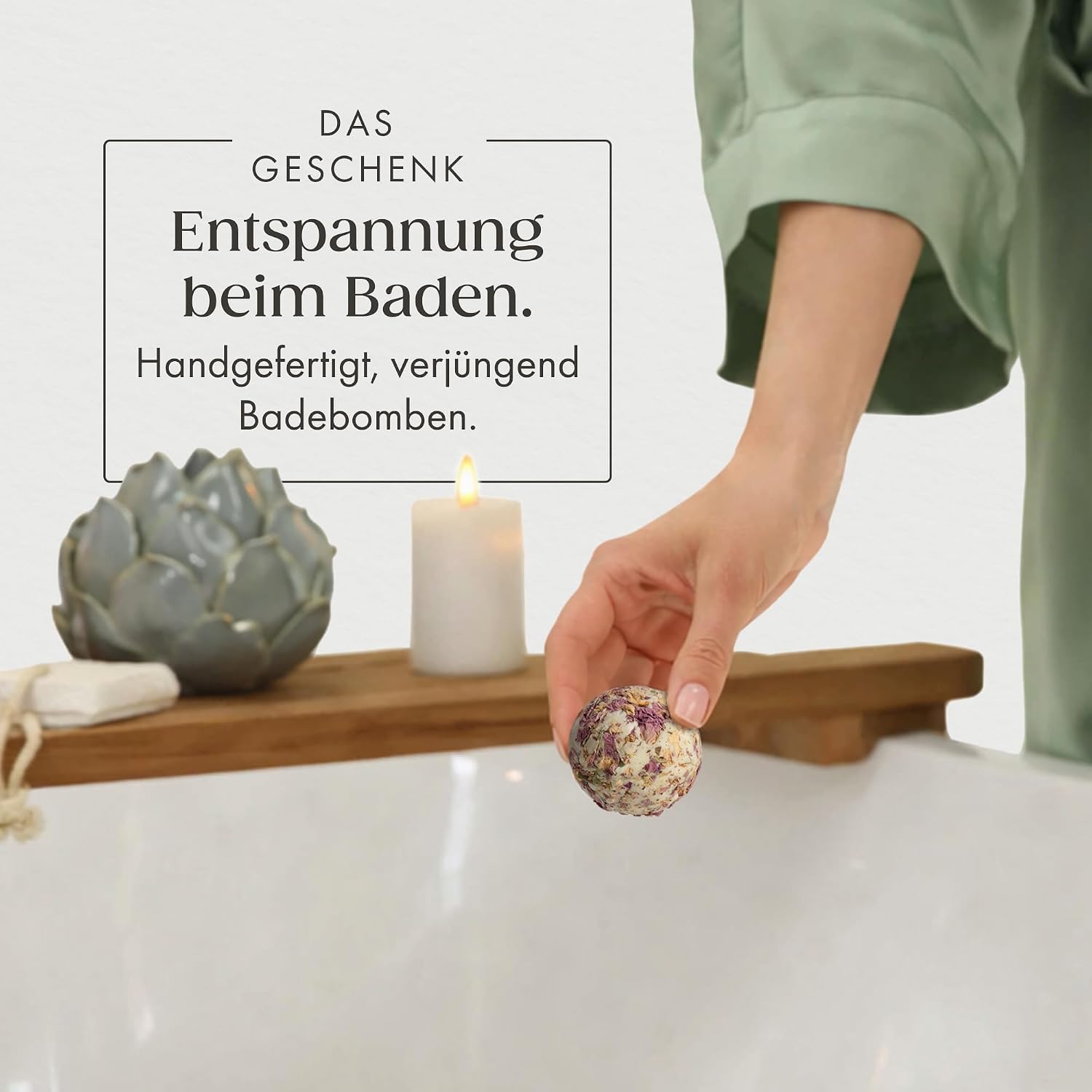 Satin Naturel 4 Luxury Organic Bath Bombs Wellness Gift Set – Bild 3