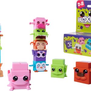 Simba 105952626 – Bloxies Figure (2 Pieces) – Animal Building Blocks for Stacking and Collecting with Motion Effect, Toy for Children from 3 Years, Random Selection in Surprise Packaging