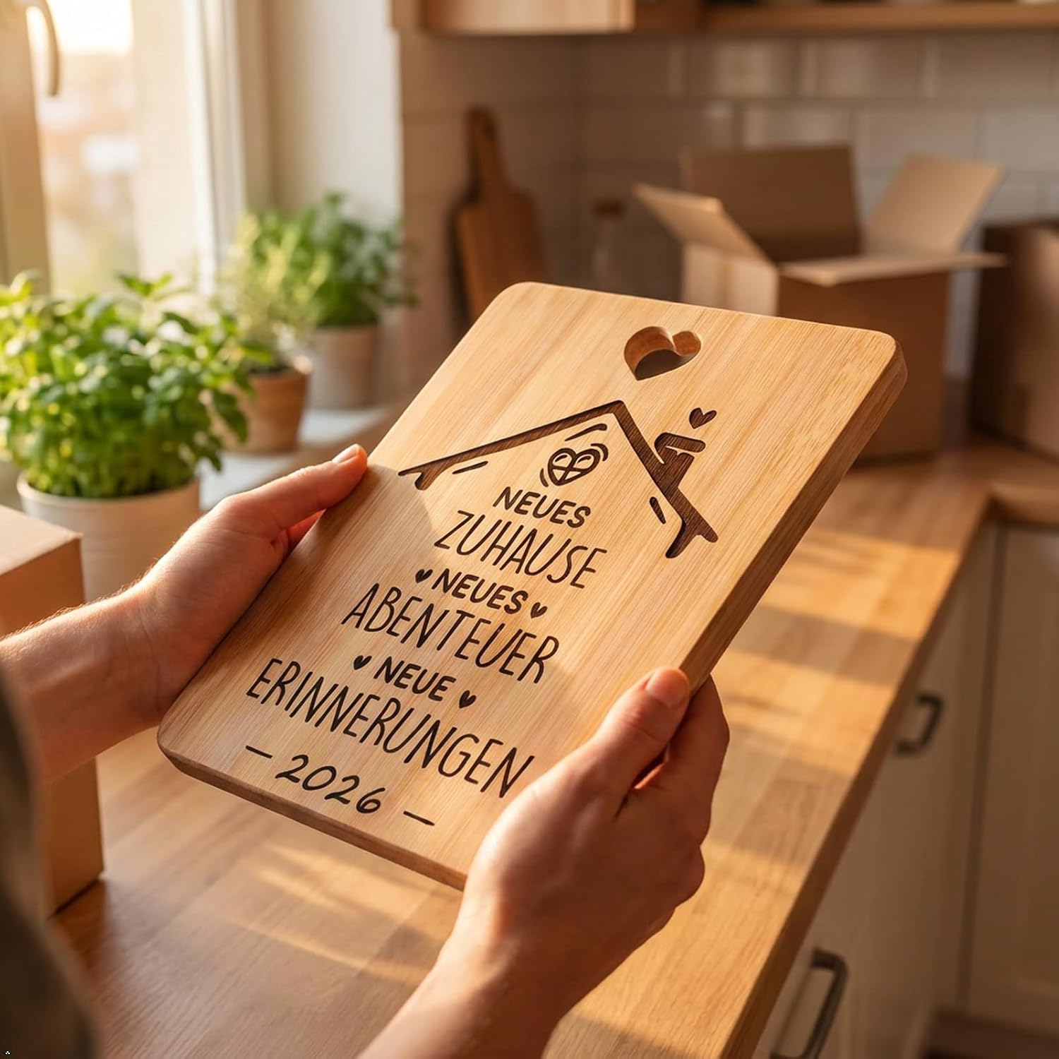 Housewarming Gifts House, Gift for Housewarming - Bamboo Chopping Board, Housewarming Gifts, Home, Gift for Housewarming, Topping Out Gift, New Home Gifts 2026 – Bild 2