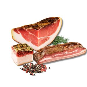 BAVAREGOLA Speck Specialities Tasting Set - South Tyrolean Bacon, Pancetta and Lardo Salt Bacon by Viktor Kofler in Set - Hearty Gift for Men