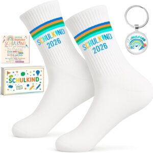 Schulkind Socks EU 25-35 & Keyring & Card & Gift Box