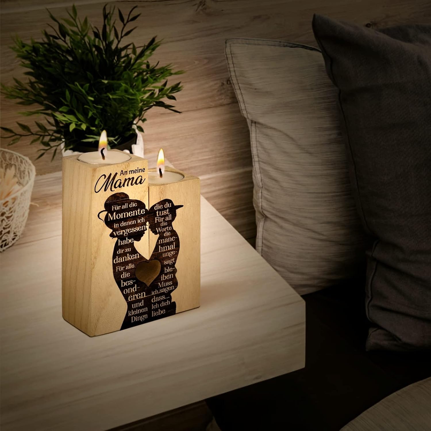 Vetbuosa Mother's Day and Birthday Gifts for Mum from Son, Candle Holder – Bild 7