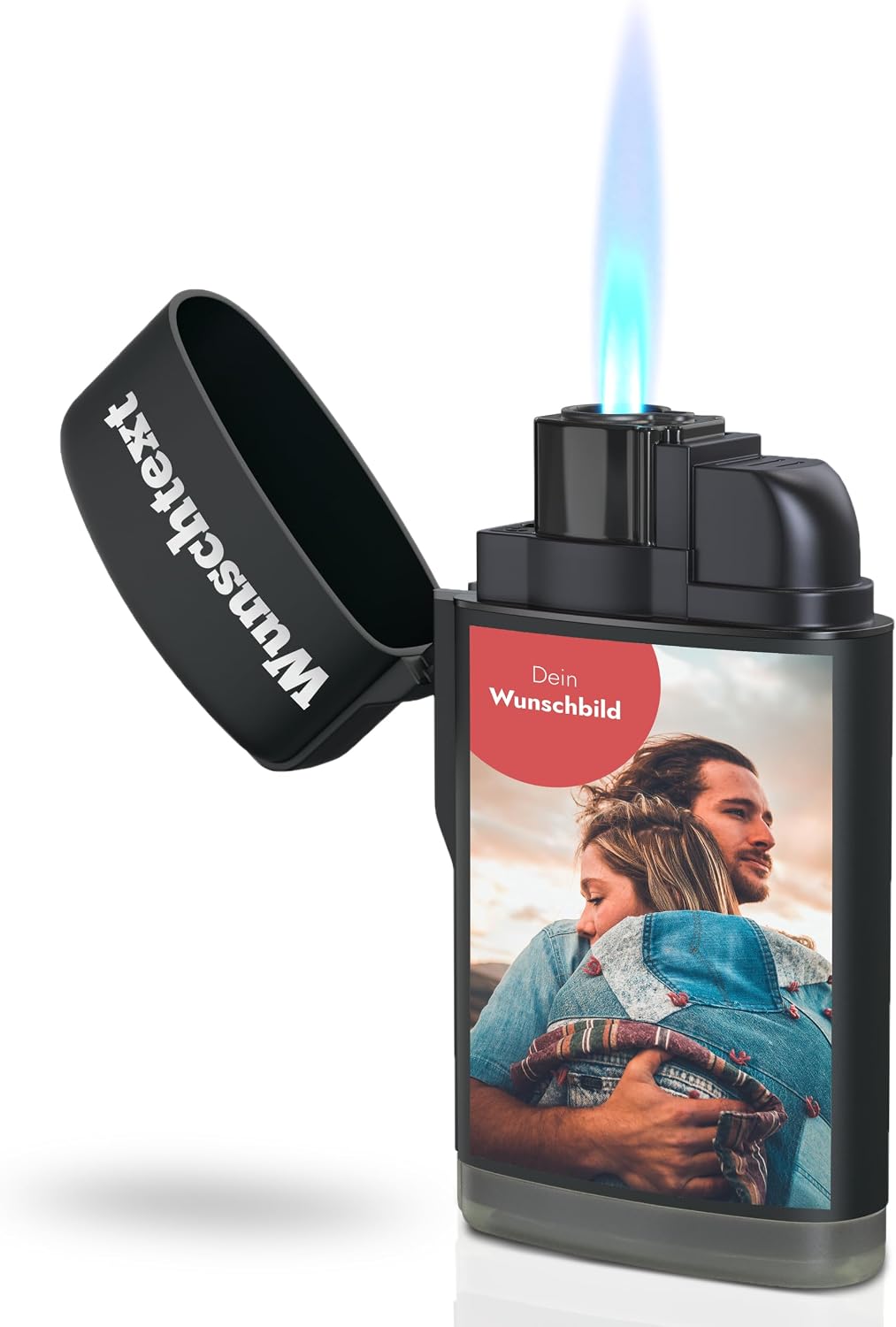 Windproof Lighter Refillable, Personalised Father's Day Gifts for Dad, Men's Day Gifts, Photo Gifts with Your Own Photo