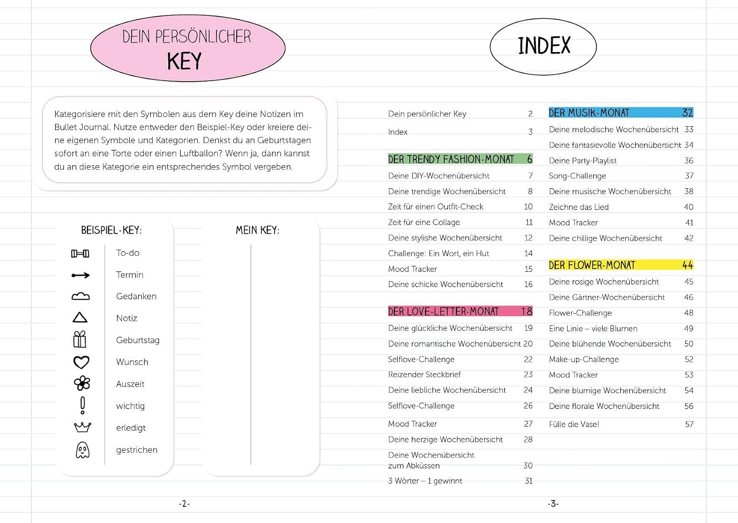 Das reizend kreative Bullet Journal - vom TikTok-Star jessiebluegrey - Bring dein Leben endlich unter Kontrolle: Mit 52 Wochenübersichten und über 50 kreativen Mitmachseiten – Bild 2
