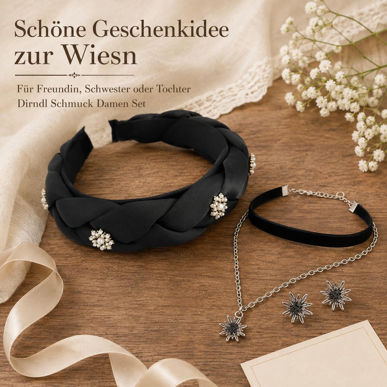 Women's Dirndl Headband Set for Folk Festival Women's Outfit Beer Tent Party & Bavarian Celebrations – Bild 8