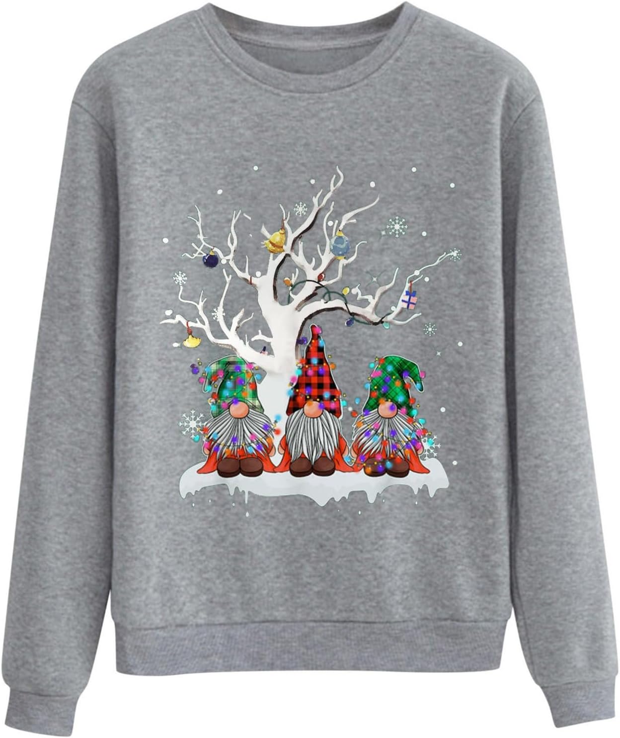 Générique Damen-Sweatshirt, ohne Kapuze, Weihnachtsmotiv, bedruckt, Langarm, Baumwolle, lässig, Geschenk, Weihnachten, Cosy, unter Hemd – Bild 3
