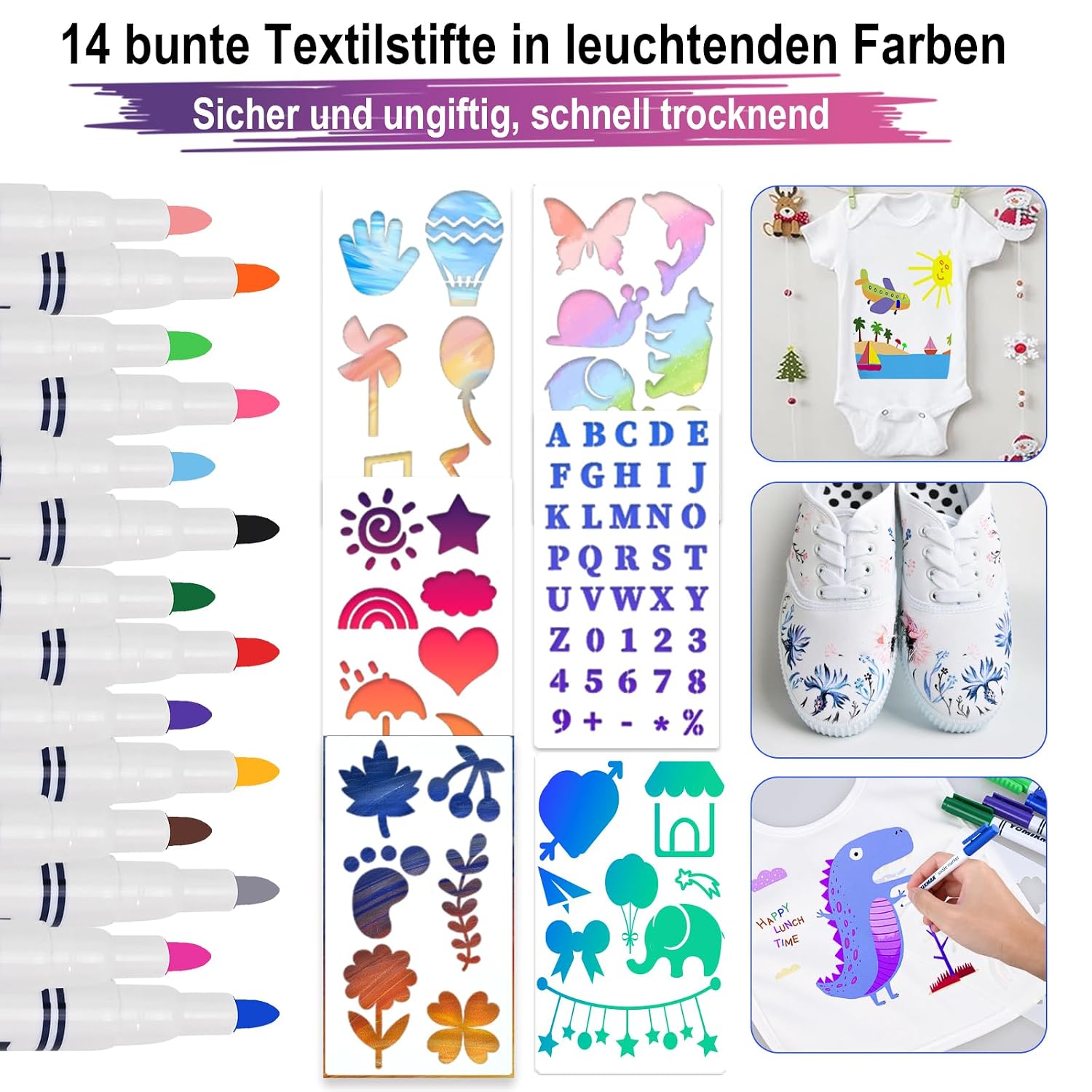 Tigvio Baby Bodysuits Paint Bibs for Baby Shower (Pack of 16) – Bild 5