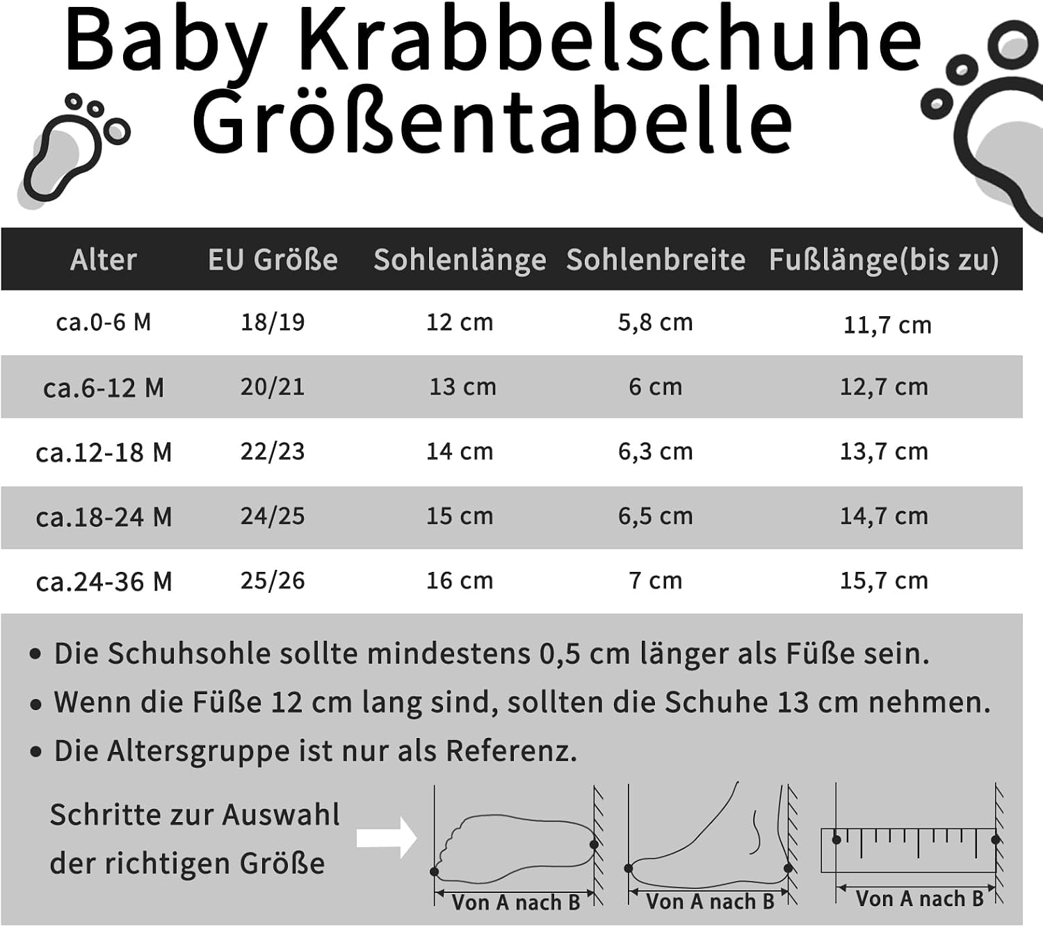 YALION Baby Weicher Leder Lauflernschuhe Krabbelschuhe Jungen Mädchen – Bild 7
