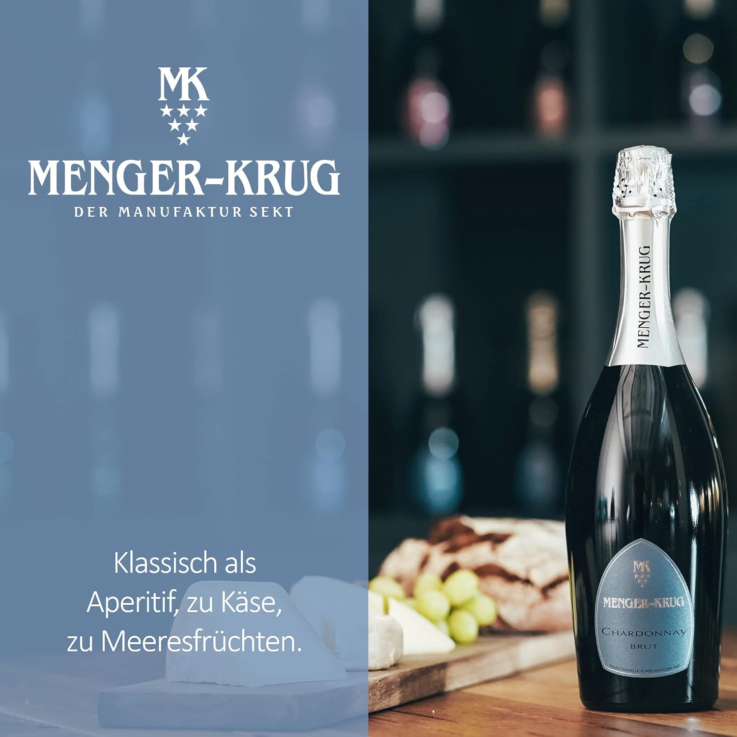 MENGER KRUG Chardonnay Brut Sparkling Wine (1 x 0.75 L) – Excellent Champagne Quality from the Menger-Krug Champagne Manufactory, Traditional Bottle Fermentation, Handmade in Germany – Bild 6