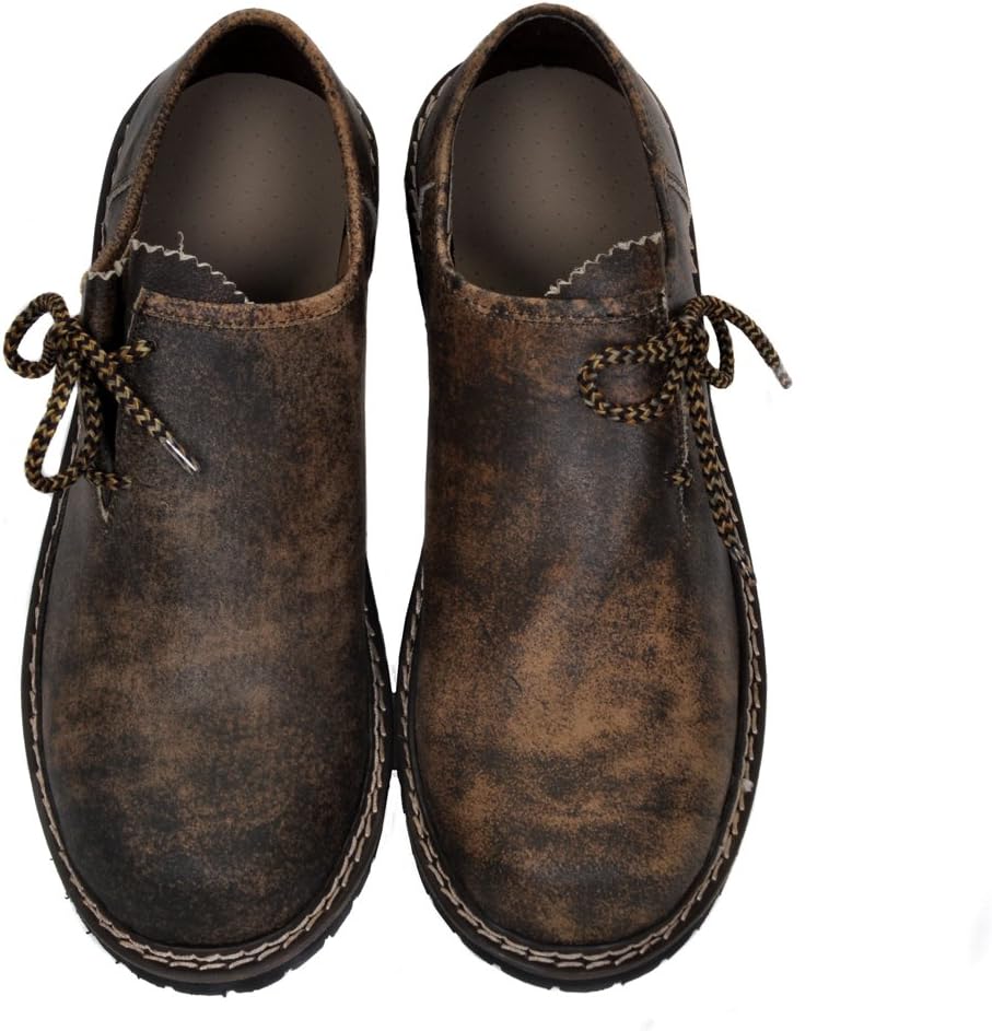 Bohmberg Haferlschuhe Men's Traditional Shoes Made of Genuine Cowhide Leather, Welted, Antique Dark Brown – Bild 3