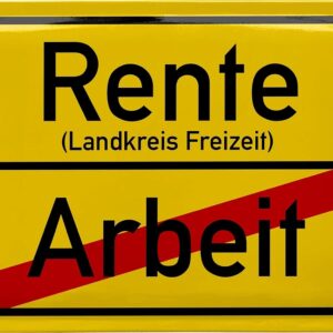 LANOLU Retro Tin Sign Retirement – Gift for Retirement – Pensioner Decoration for Retirement and Retirement – Funny Gift Idea for Retirement – Vintage Metal Sign, 20 x 30 cm