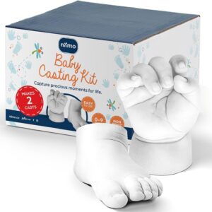 Niimo® 3D Plaster Cast Baby Hand and Foot – Non-Toxic Baby Shower Gift