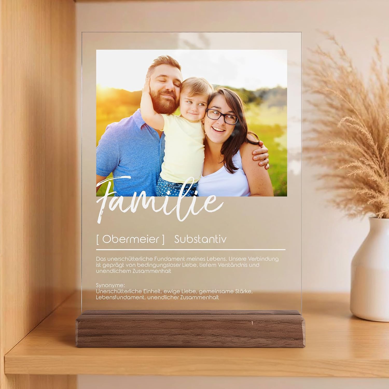 CHRISCK design Acrylic Glass Picture Definition with Photo Print - Personal Gift Mother's Day & Father's Day for Parents - Photo Definitions Picture Personalised for Mum & Dad - Acrylic Glass Family – Bild 3