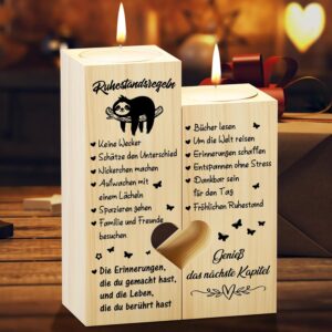 KAAYEE Retirement Gift Woman, Retirement Heart Shaped Candle Holder
