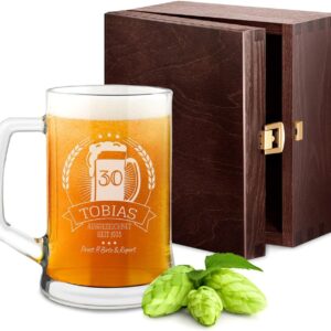 Maverton Beer Mug 500 ml with Engraving, Personalised Gifts for Men