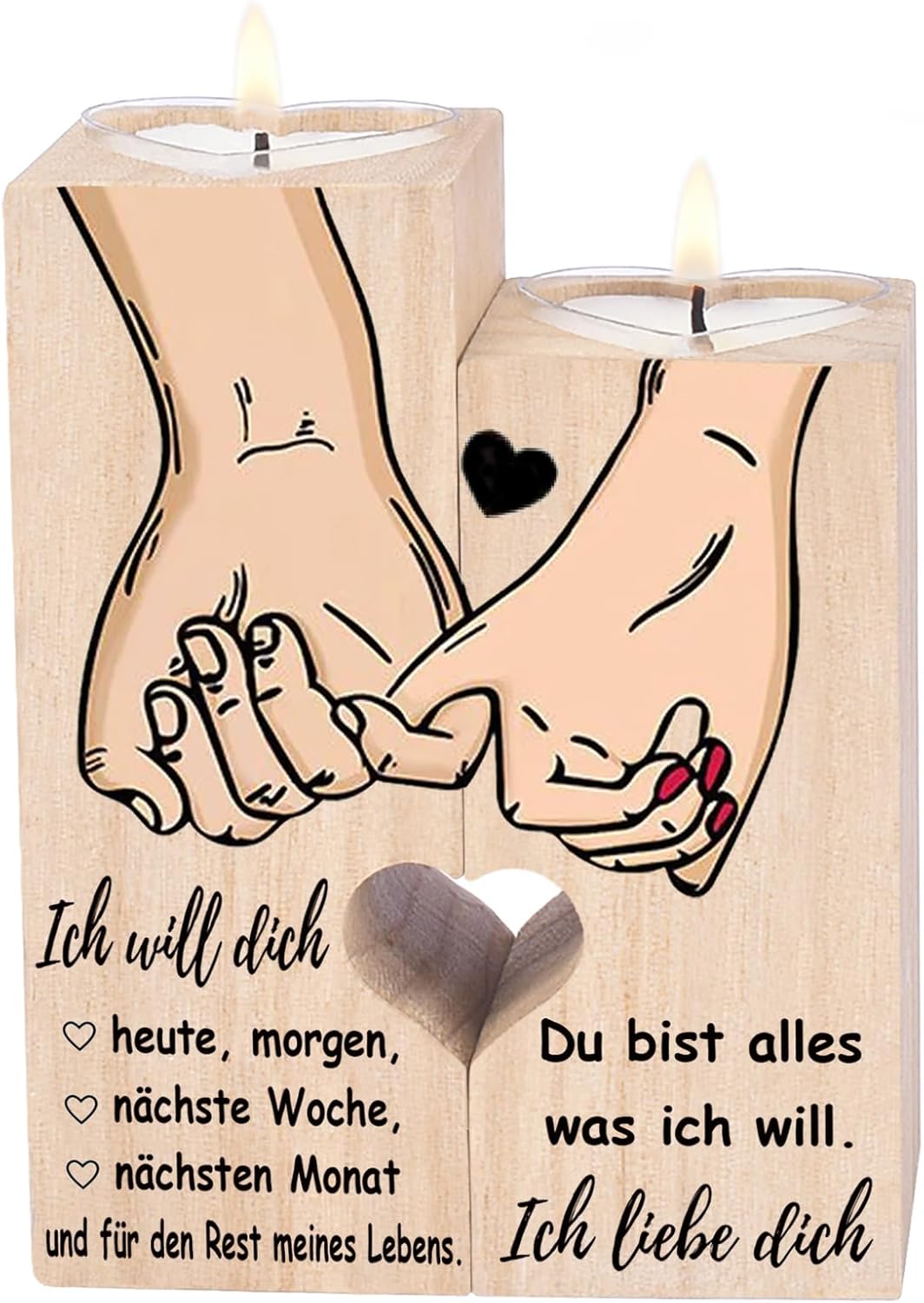 I Love You Gifts, Anniversary Gift for Him and Her, Candle Holder - Wedding Anniversary Gifts for Couples, Romantic Gift for Woman and Man