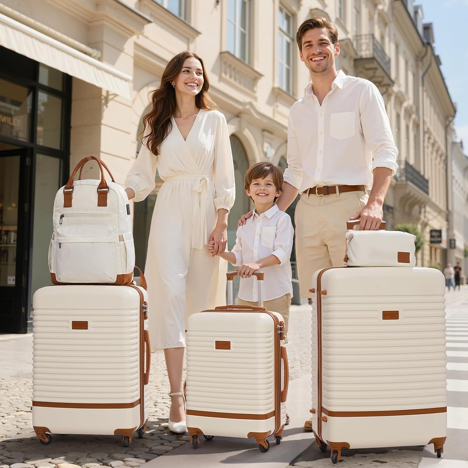 COOLIFE Suitcase Set 5-Piece Travel Suitcase Set with Travel Backpack and – Bild 2