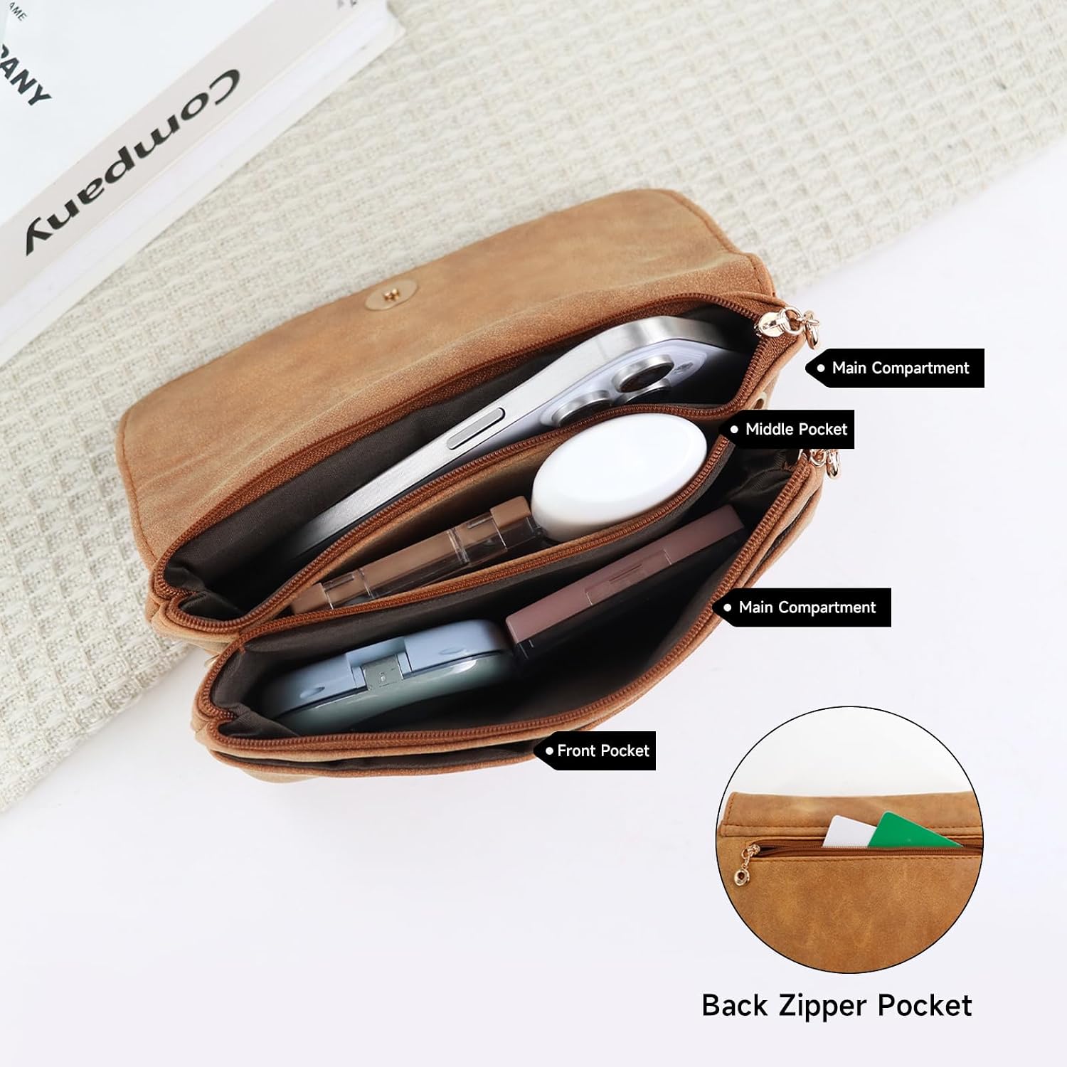 Crossbody Bags Women's PU Leather Crossbody Bags for Women and Girls, Mini Women's Cross Body Bags, Small Shoulder Bag with Removable Shoulder Strap for Travel, Work – Bild 6