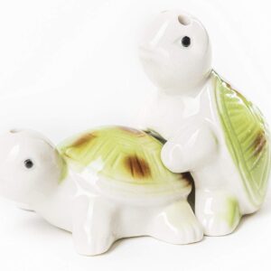 Flanacom Funny Porcelain Salt and Pepper Shakers, Cheeky Salt Shakers, Spice Dispenser, Housewarming Gift, Wedding Gift, Birthday Gift for Couples, Couples (Turtles)