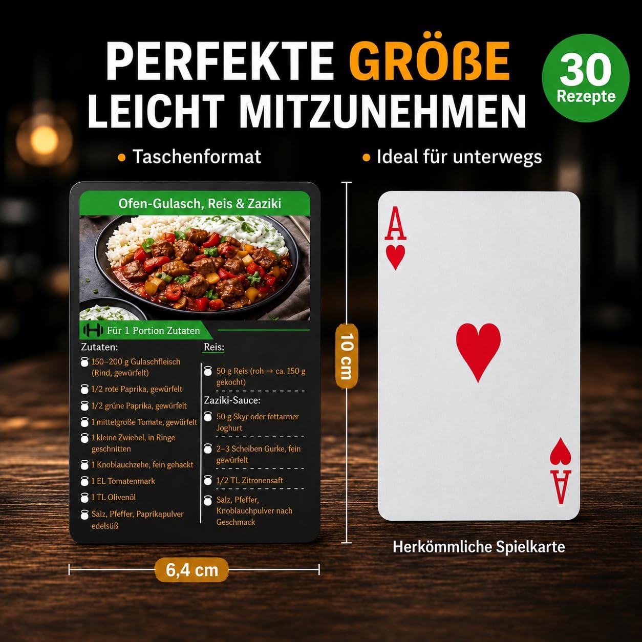 Bolters Fitness Recipe Cards - 30 High Protein Recipes with Macros, Fitness Cards Instead of Cookbook, for Muscle Building & Healthy Eating, Gift for Fitness Fans, in Black Metal Tin – Bild 4