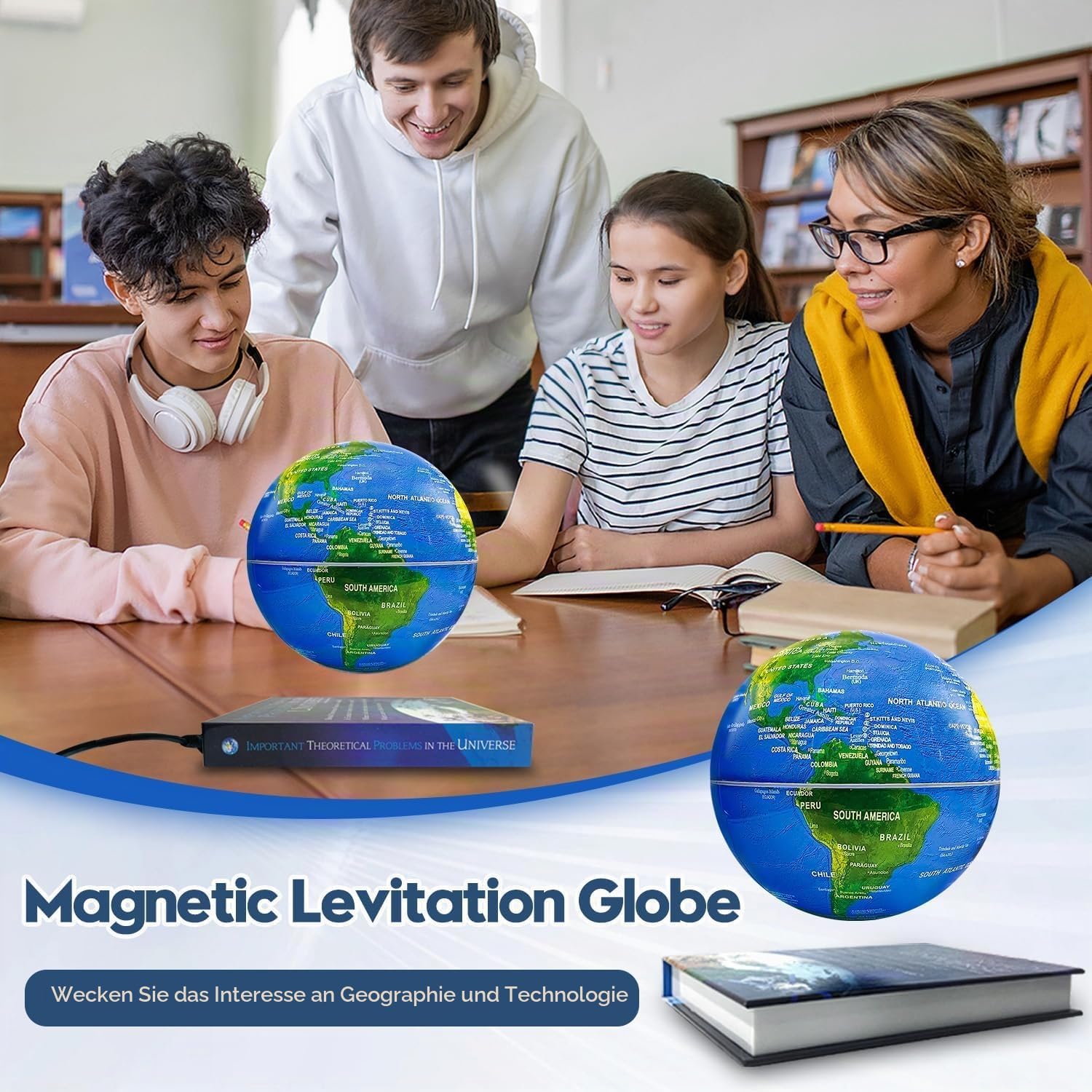 Flagest Magnetic Floating Globe with LED Night Light – Bild 4
