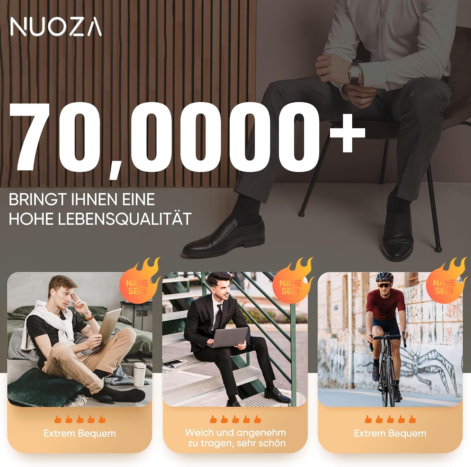 NUOZA 12 Pairs of Socks Men Women Cotton Business Breathable Socks – Bild 7