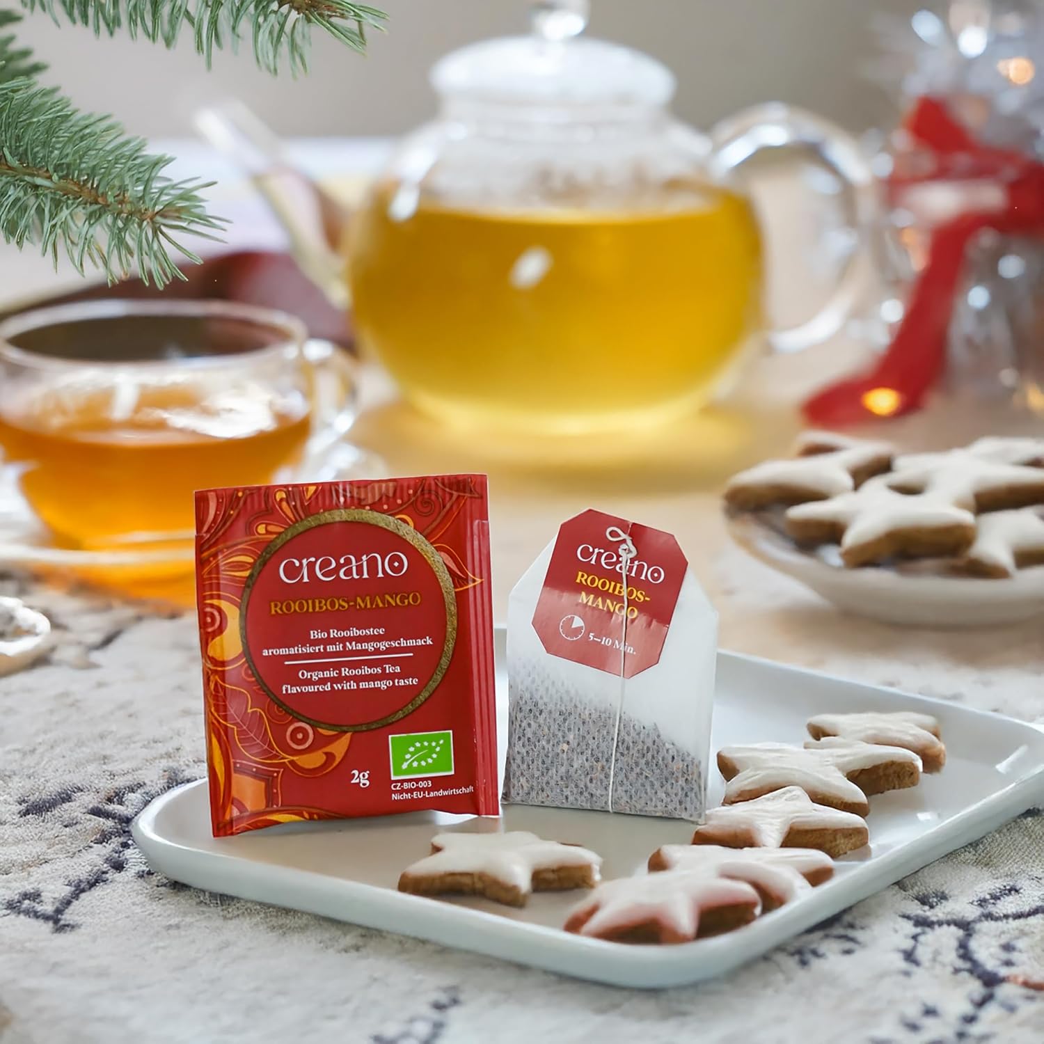 Creano Organic Advent Calendar "Classic" - Hanging Calendar - 24 Organic Tea Bags - Gift Before Christmas – Bild 3