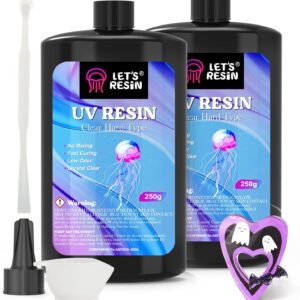 LET'S RESIN UV Resin 500g, UV Harz Set für Schmuck, Kunsthandwerk