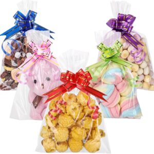 50 Cellophane Bags with 50 Bows 10 x 15 cm Cellophane Bags