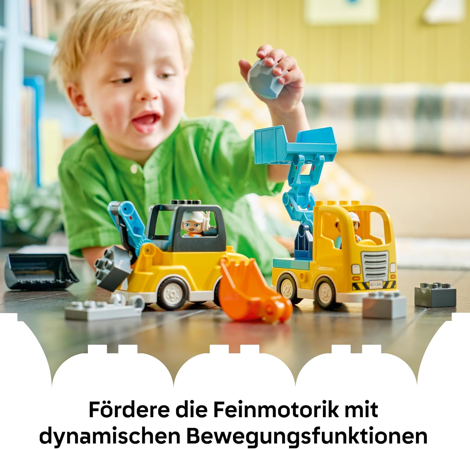 LEGO DUPLO 3 in 1 Construction Vehicles - Educational Montessori Toy for Toddlers w/ Trucks, Excavator Digger & Loader - Birthday Gift Idea for 2+ Year Old Boys & Girls - 10475 – Bild 6