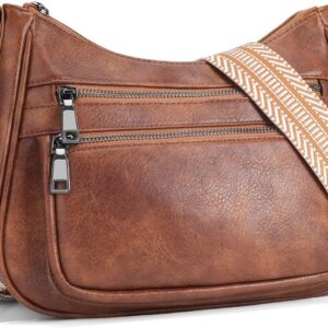 Small Handbag Women’s Shoulder Bag Made of Vegan Leather Bag Crossbody Bag with Wide Strap Shoulder Bag Capacity Travel Bag