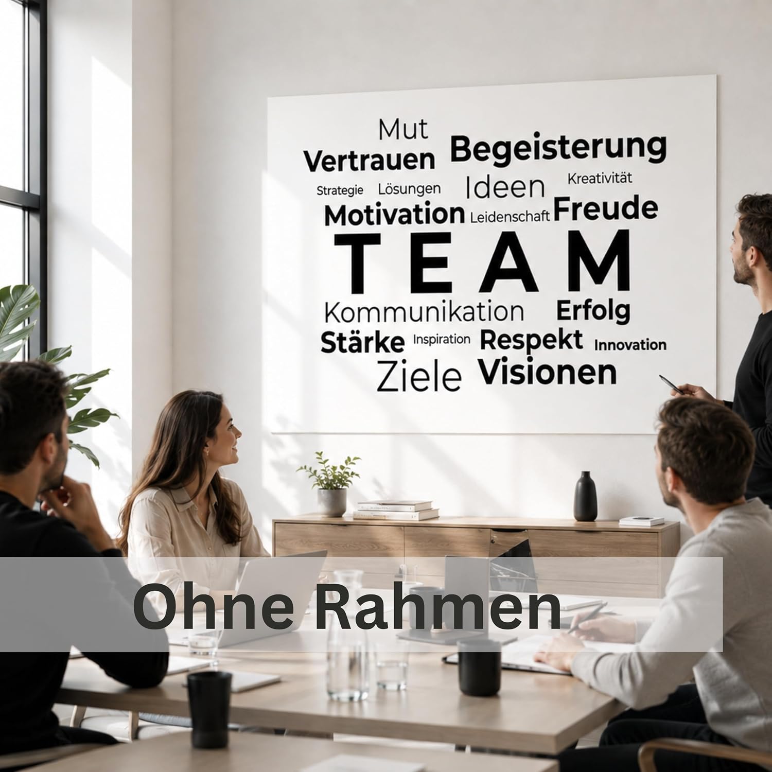 CLEAN SPORTS Team Poster DIN A2 - Team Picture & Motivational Poster Office Decoration - Teamwork Wall Picture Inspiration Gift Colleagues Study without Frame – Bild 5