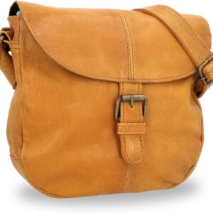 Gusti Leder Umhängetasche Candice | Handgefertigte Ledertasche Damen für Alltag & Freizeit I Elegante Leder Handtasche Damen aus Büffelleder