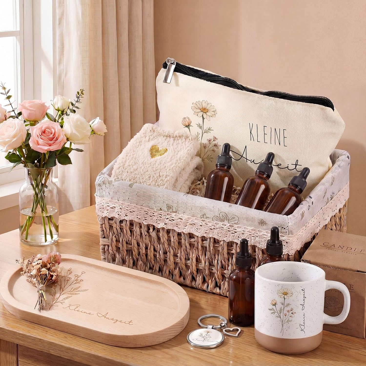Geiserailie Kleine Auszeit Gift Basket Women Girlfriend Boss Rustic – Bild 6