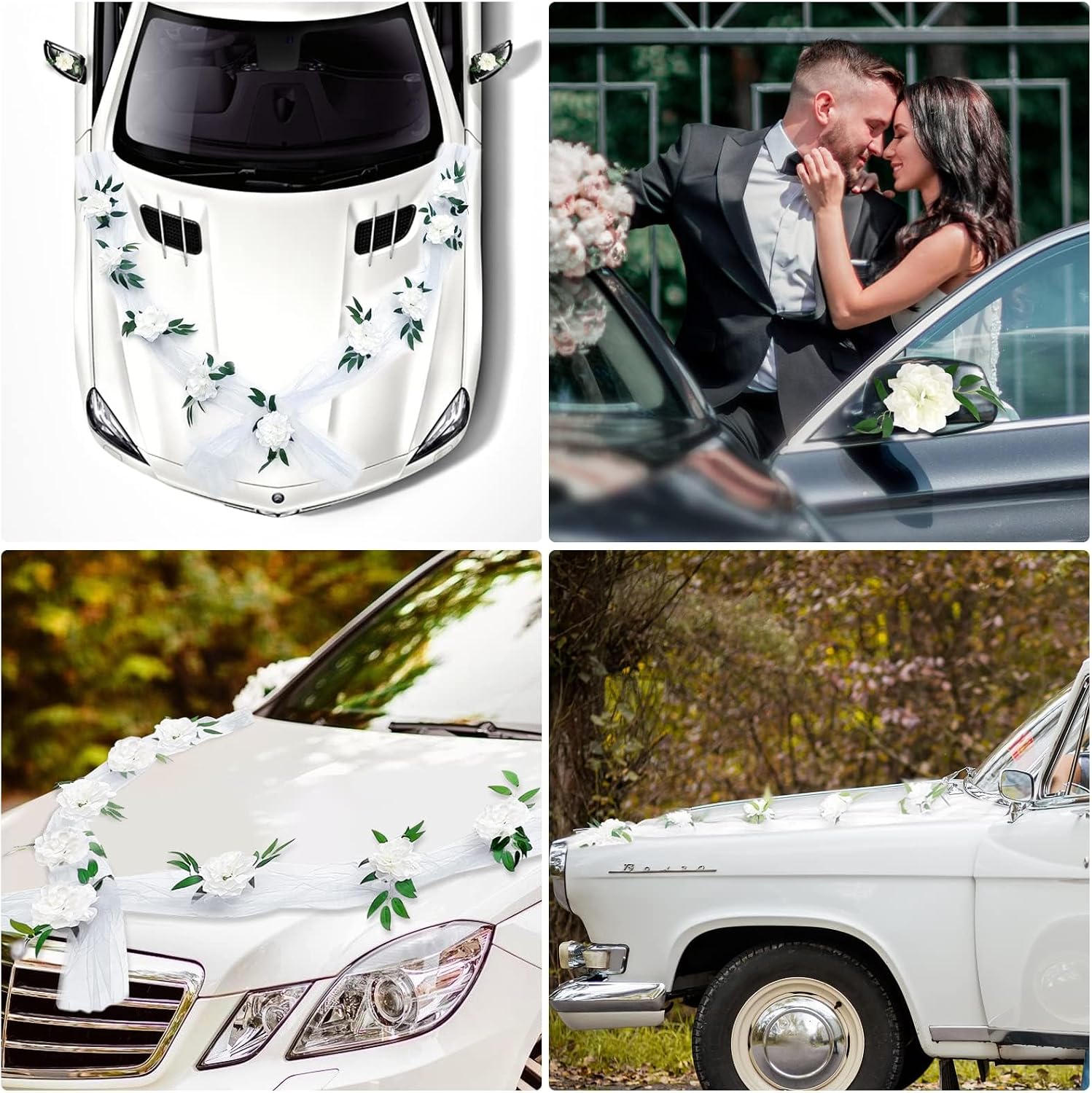 Car Decoration Wedding Bonnet Wedding Decoration Car with 11 Roses – Bild 5