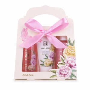 Accentra Sweet Peony Wellness Care Set in Gift Box, 3 Pieces