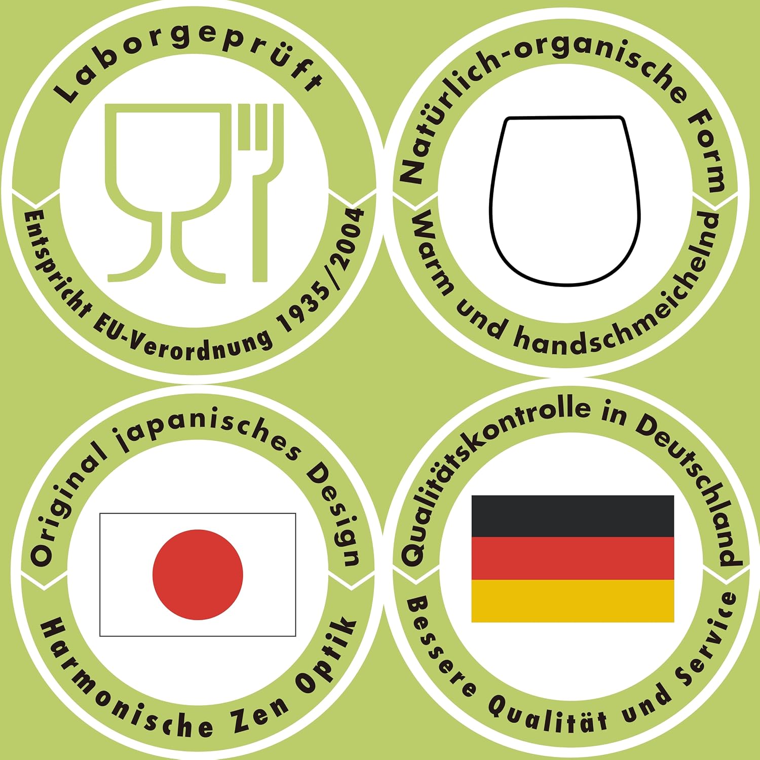 Goodwei Ceramic Tea Mug Set (4 Pieces) - Japanese Tea Cups Set, Roundish Shape, Hand Flattering & Modern - Tea Cups for Tea, Matcha Latte, Juices and More, 200ml (Camellia White) – Bild 2