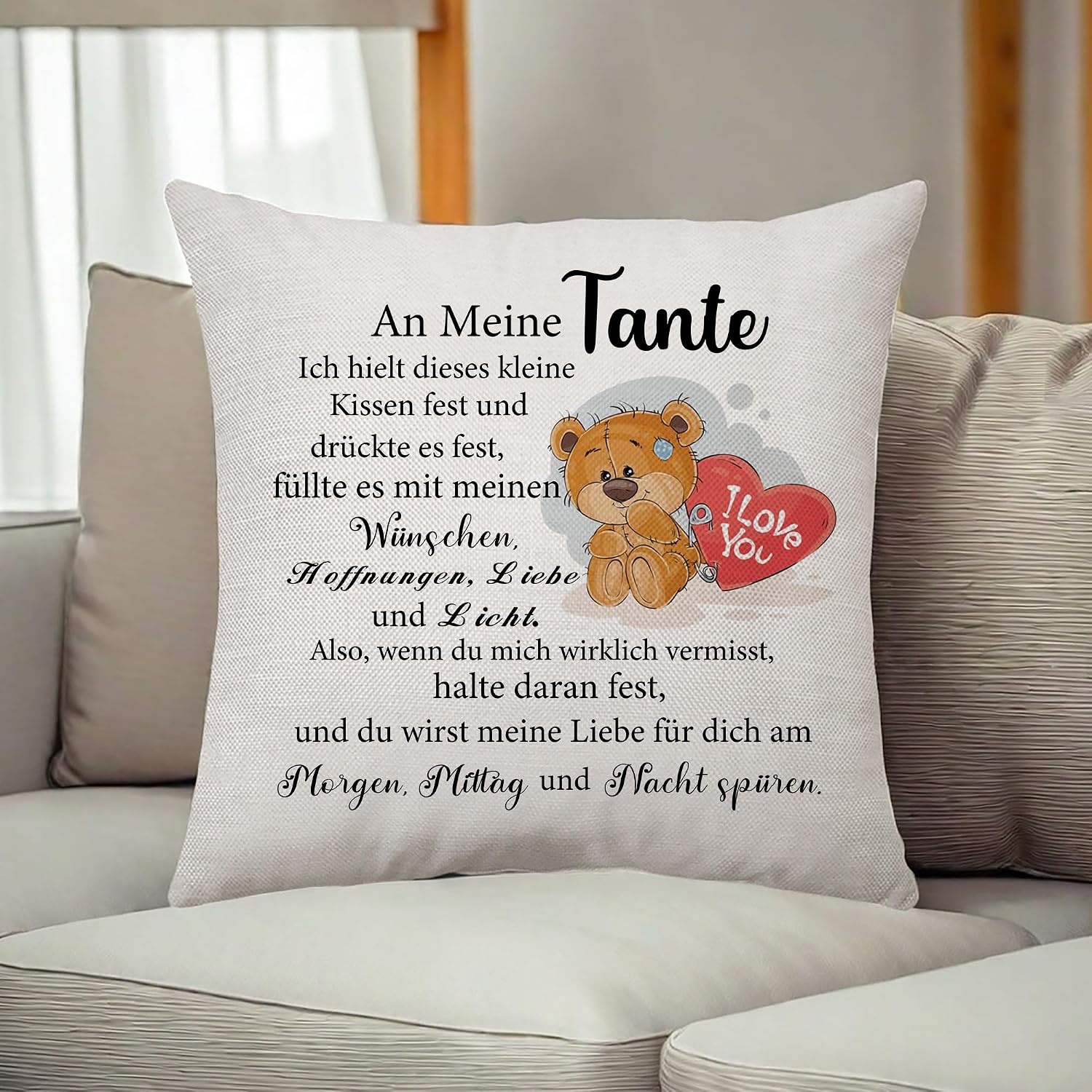 Aunt Birthday Gift Cushion Cover from Niece Nephew - Mother's Day Gift for Best Aunt - Women's Gift – Bild 2