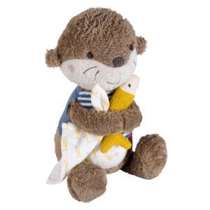 Fehn Otter Night Light – Snooze Light & Sleep Aid: Cuddly Toy with „Glow-in-the-Dark“ Embroidery & Night Light Module, for Babies & Toddlers from 0+ Months