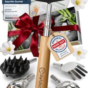 HELDSON Extendable Back Scratcher - Telescopic Scratching Hand Wood, 5