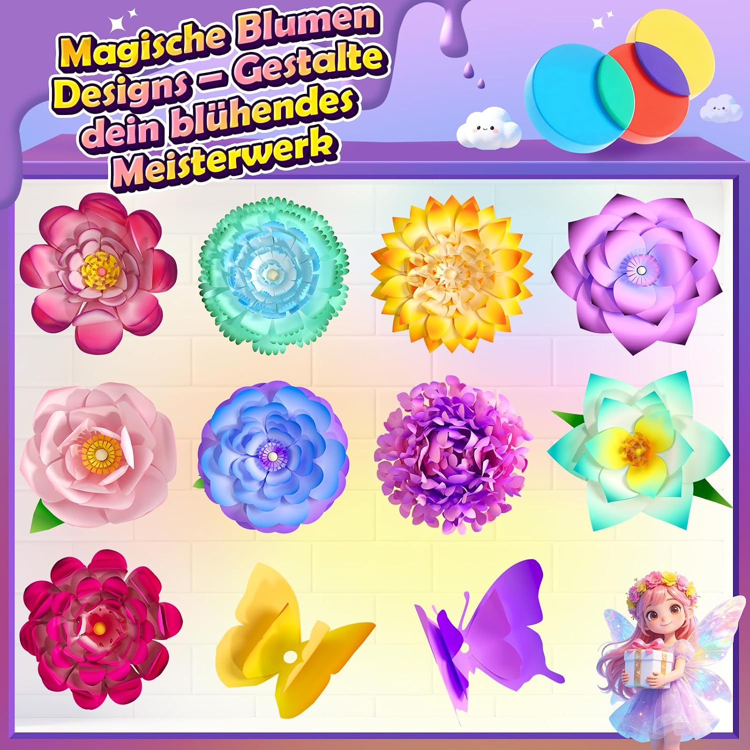 DIY Creative Flower Craft Set Children Magic Dyeing Floristry Craft Set – Bild 8