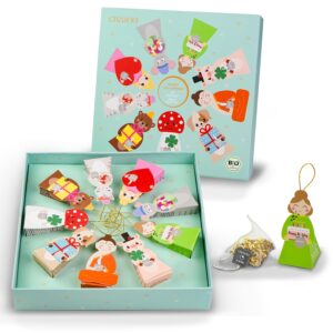Creano Organic Herbal Tea Gift Set "Tea Lovers" – 9 Pyramid Tea Bags in 9 Cute Figures to Give as a Gift – 22.5 g