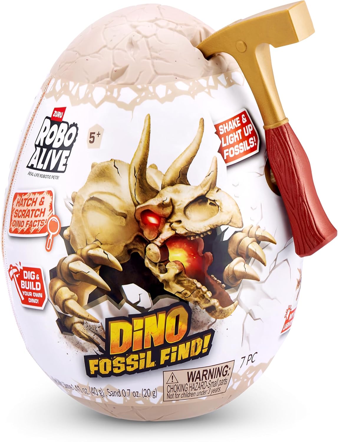 ROBO ALIVE Mini Dino Fossil Find (2 Pack, Mosasaur & Triceratops) (Pack of 2) – Bild 2