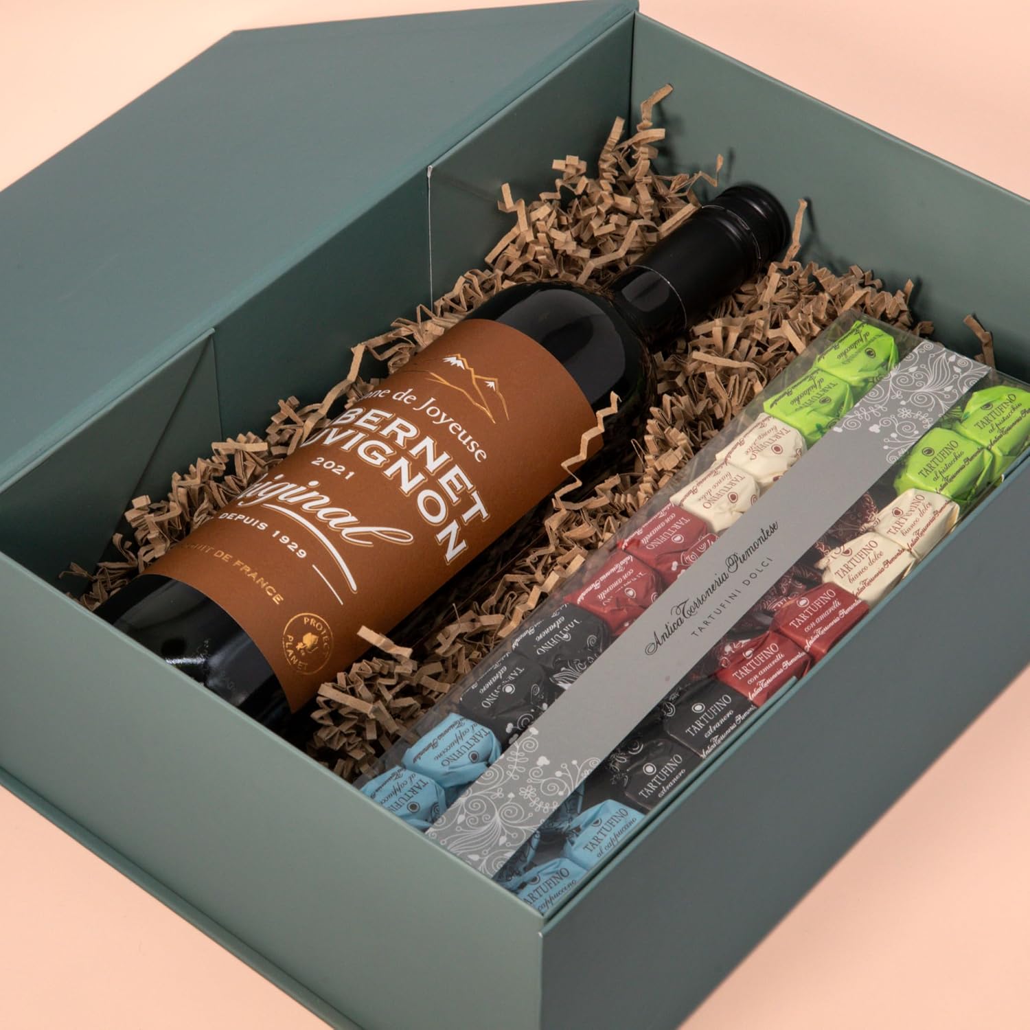 Wine Box France with Organic Honey Mustard Cracker - Premium Gift Set with Chardonnay by Anne de Joyeuse, Perfect for Wine Lovers and Special Occasions – Bild 2