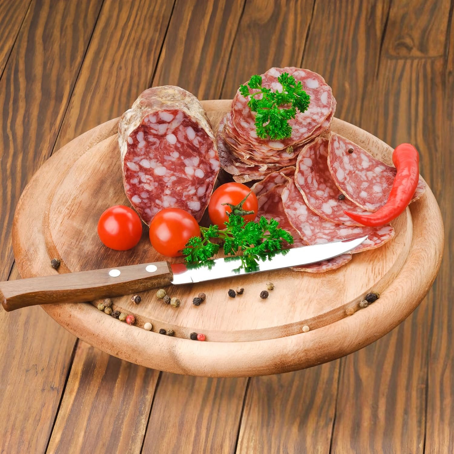 BAVAREGOLA Milanese Salami 500 g Tied in 2 Strands – Original Air-Dried Italian Salami in One Piece – South Tyrolean Specialty – Bild 2