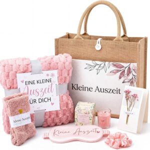 BBTO 7-Piece Small Time Out Gift Women – Wellness Gift Set for Colleague Teacher Girlfriend Sister Gift Basket Relaxation for Mum Grandma Godmother 18 80th Birthday Mother’s Day Christmas